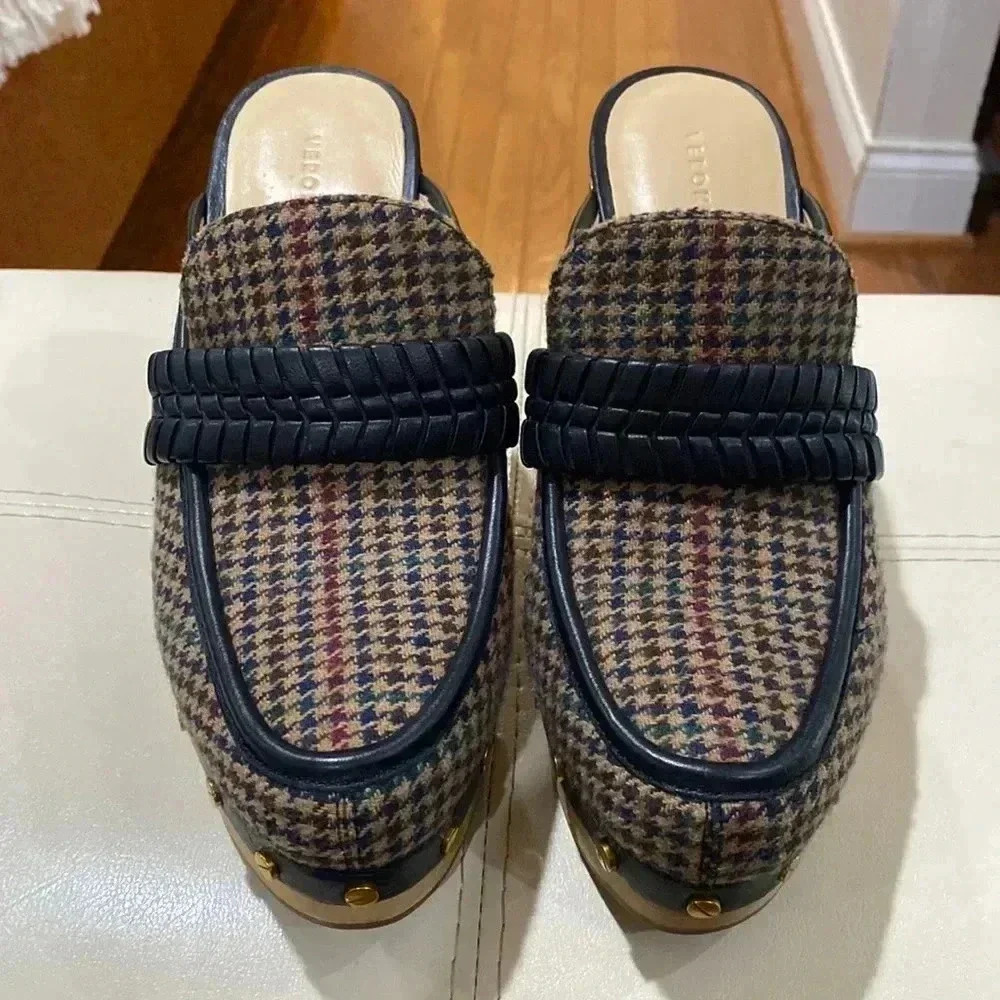 VERONICA Beard Delia Clog in Espresso Multi Size 8M - Picture 5 of 9